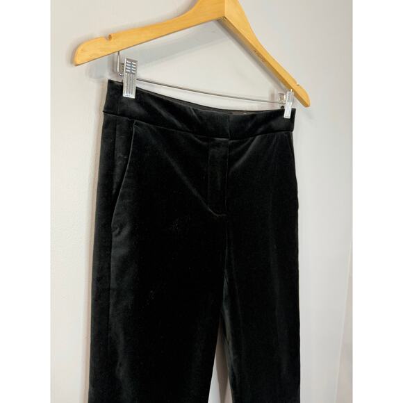 J. Crew Kate Slim-fit Pant Black Velvet Womens 0 Casual Wardrobe Classic Holiday - Picture 4 of 12